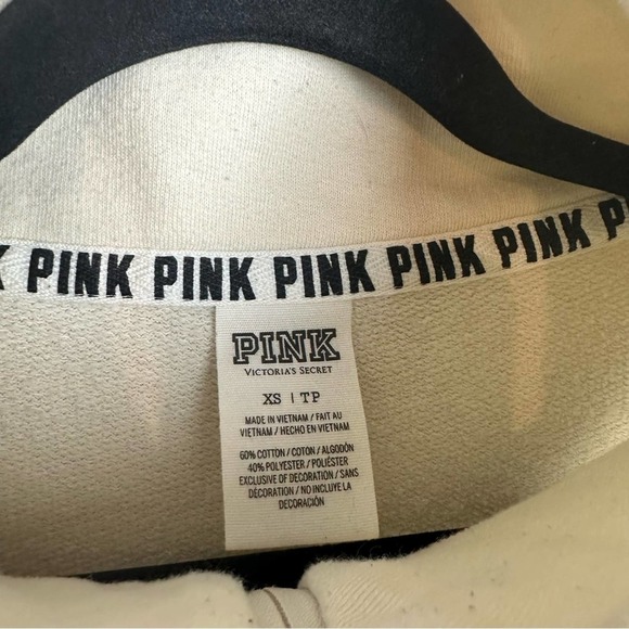 PINK Everyday Lounge Half Zip Pullover Black Gray White Womens XS - Picture 7 of 11